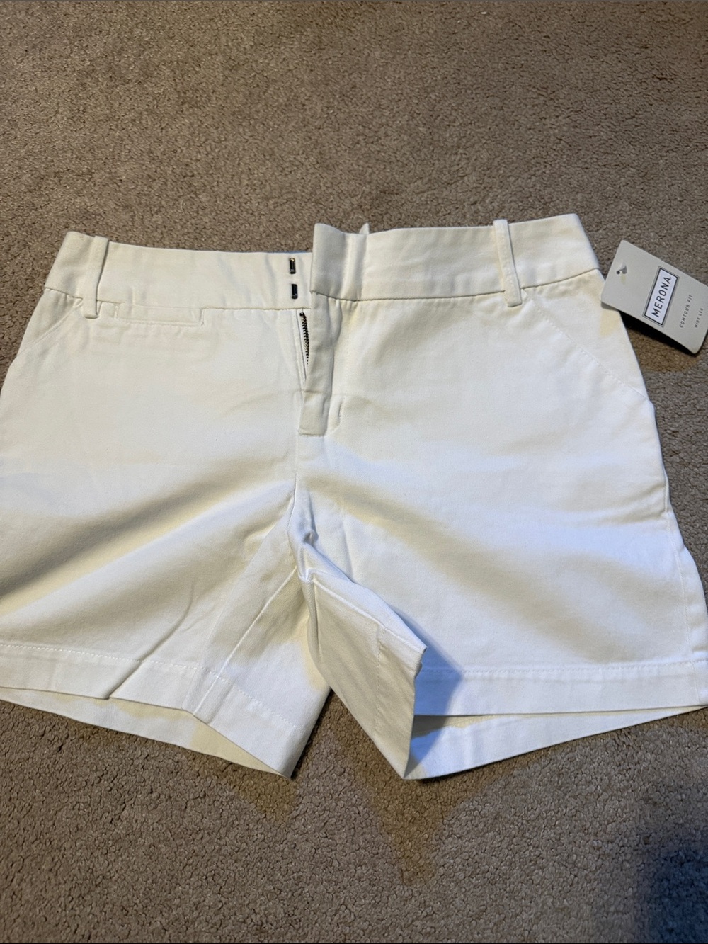 Merona White Women's Shorts — Clean Mid-Rise Bermudas